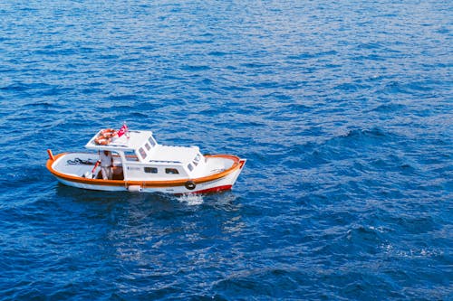 White Motorboat on the Sea