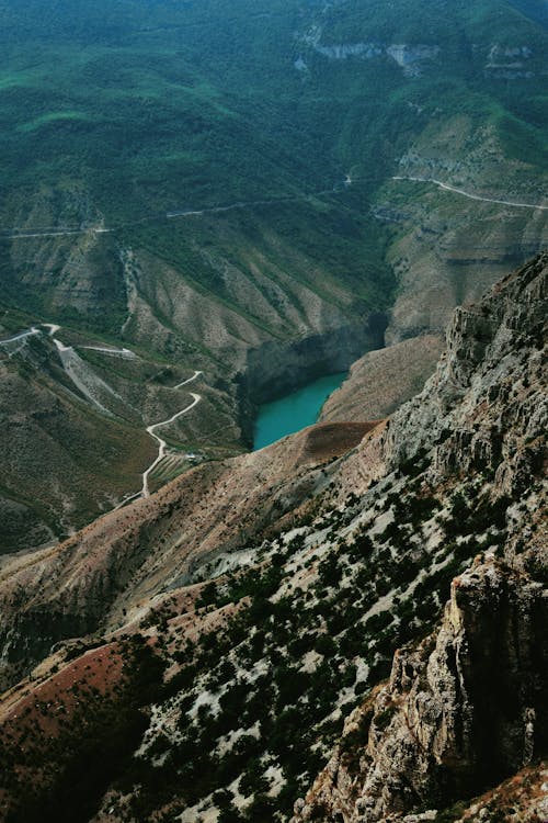 Imagine de stoc gratuită din apă curgătoare, canion, fotografie aeriană