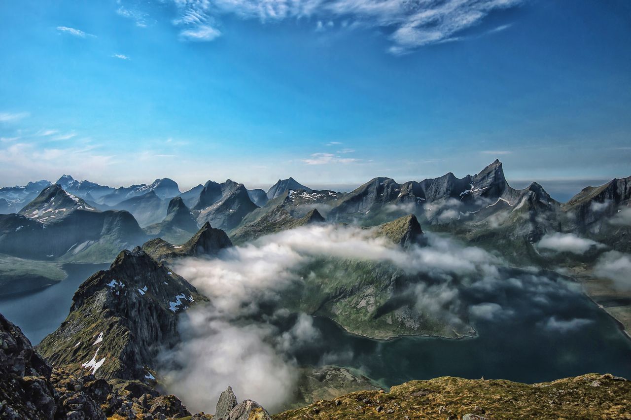 explore the stunning peaks and misty landscapes of the lofoten mountai