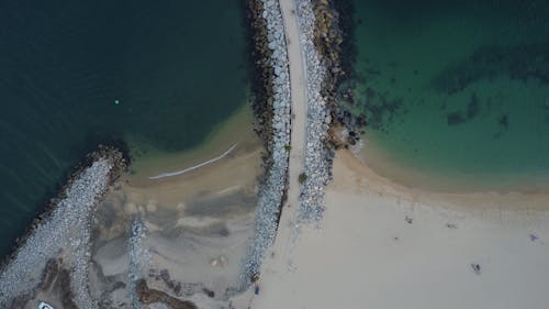 Imagine de stoc gratuită din dig, faleză, fotografie cu drona
