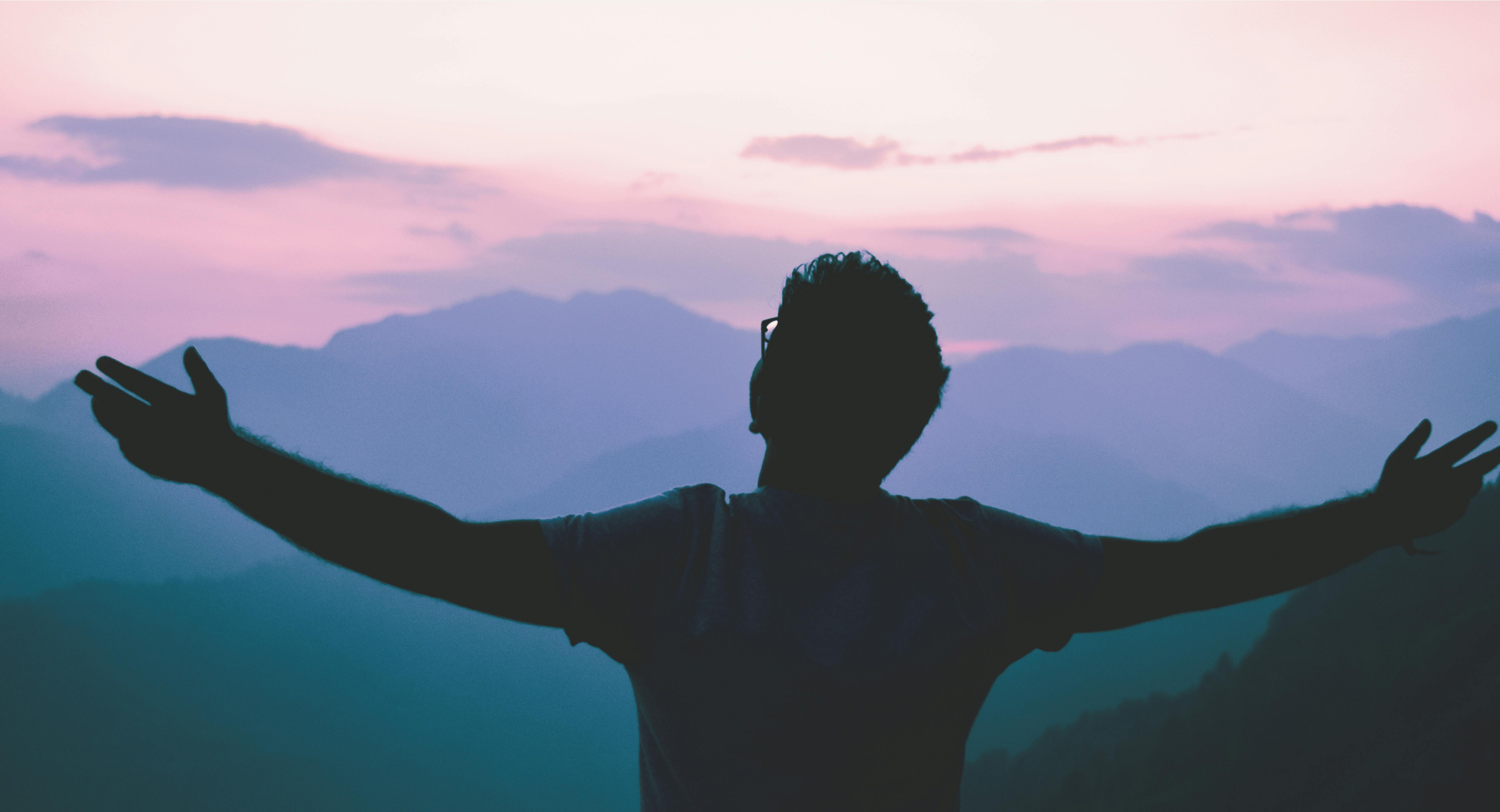 Foto Stok Gratis Tentang Biru Gunung Matahari Terbenam