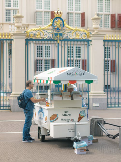 A Man Buying Ice Cream