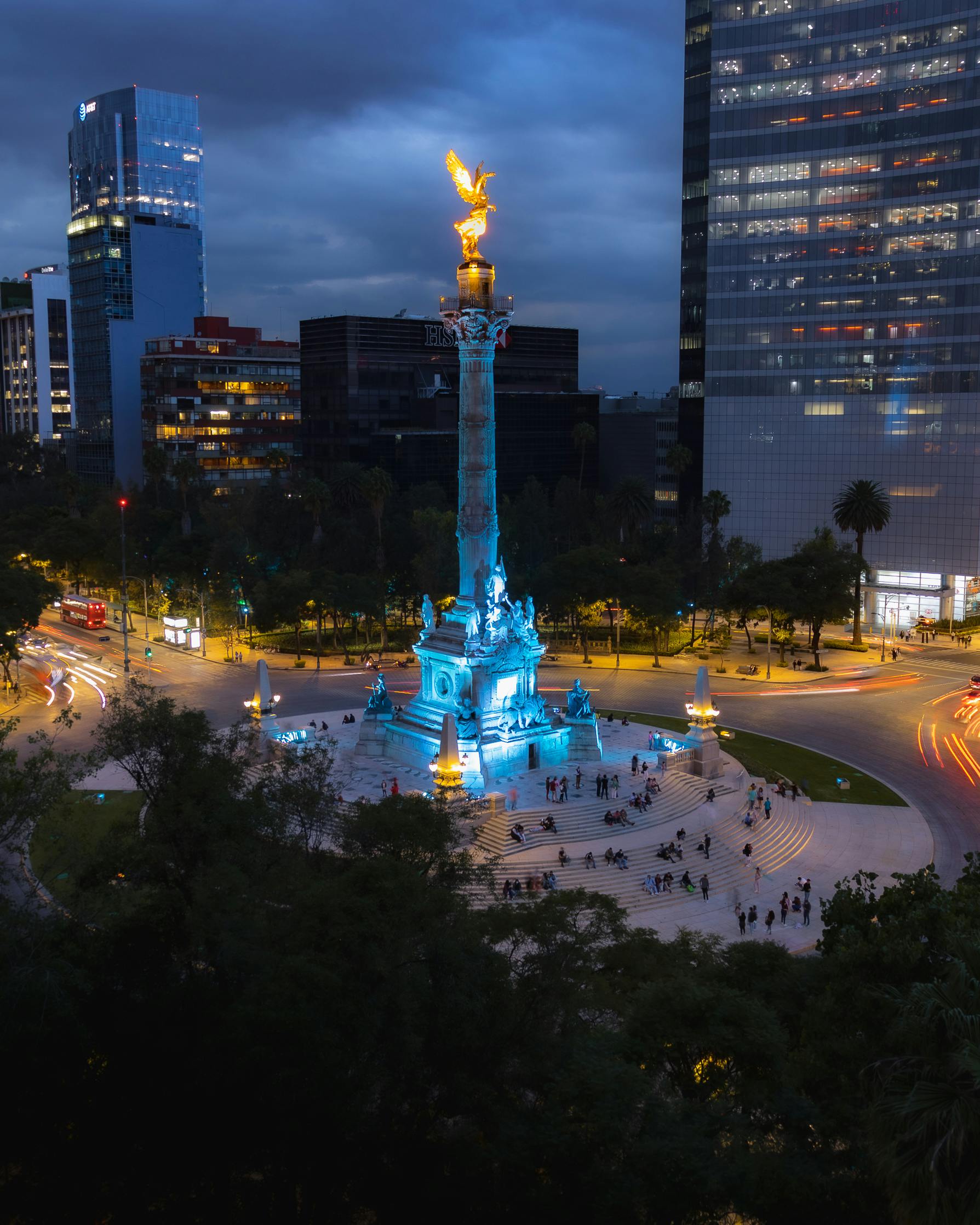 Futuristic view of angel de la independencia in ciudad de mexico on Craiyon