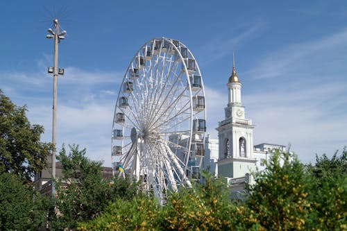 Photos gratuites de ciel, grande roue, kiev