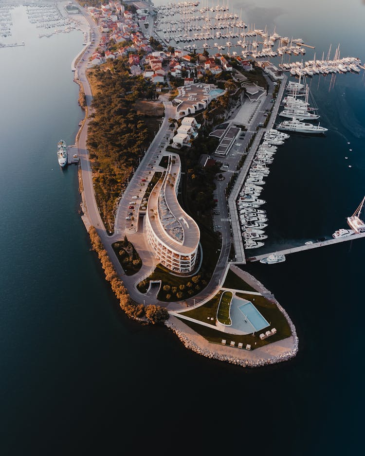 Aerial View Of The D-Resort Sibenik In Croatia