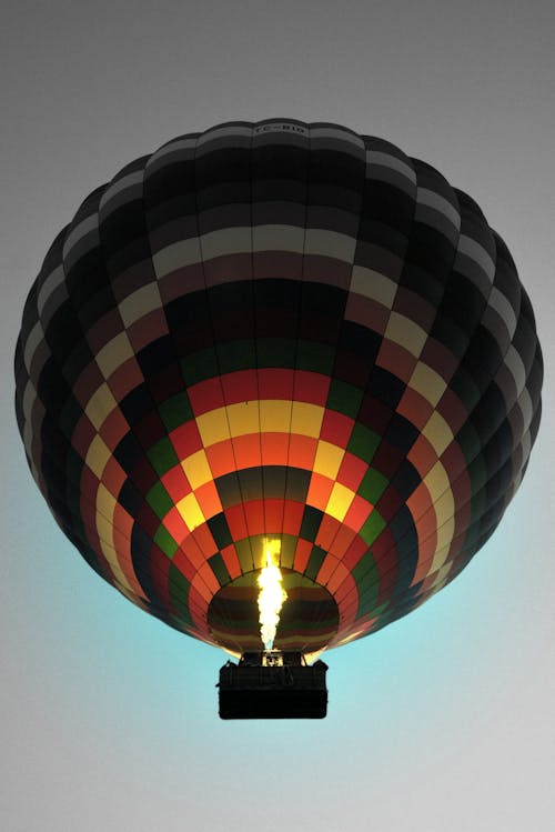 A Flying Hot Air Balloon