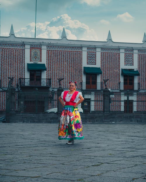 A Woman in Floral Dress