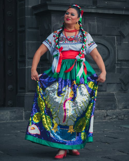 A Woman Smiling while Dancing