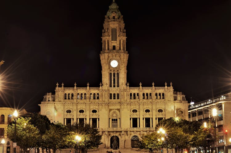 Porto City Hall At Night