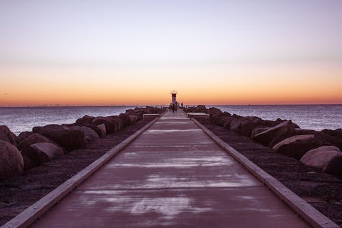 Ücretsiz altın saat, deniz, deniz feneri içeren Ücretsiz stok fotoğraf Stok Fotoğraflar