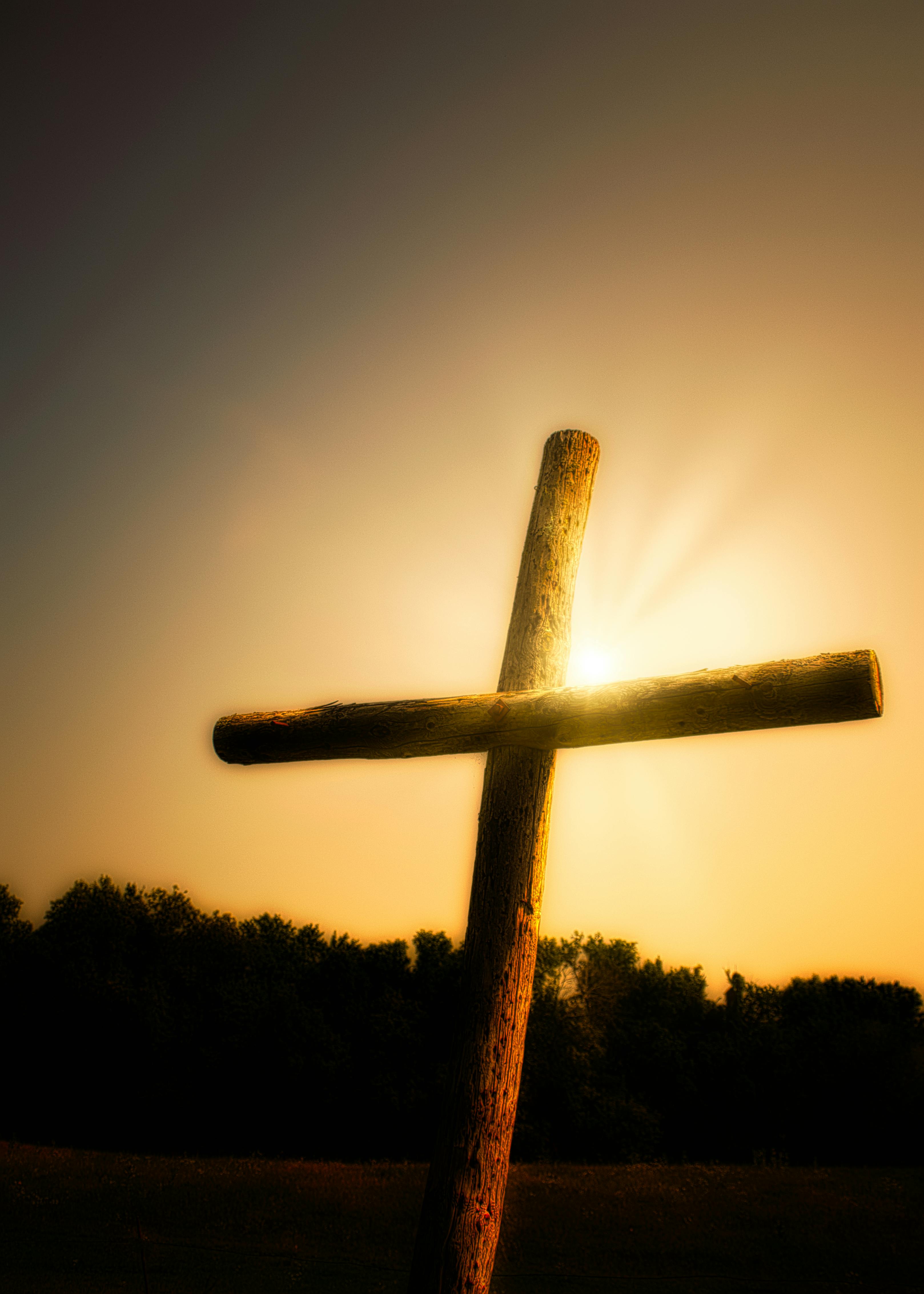 Free stock photo of christian, cross, sunset