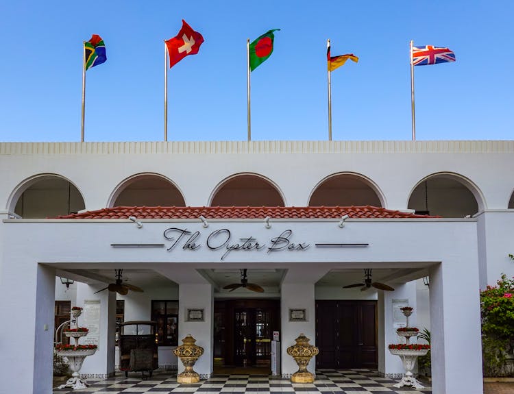 Entrance To The Oyster Box Hotel In South Africa