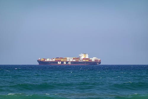 Cargo Ship on the Ocean