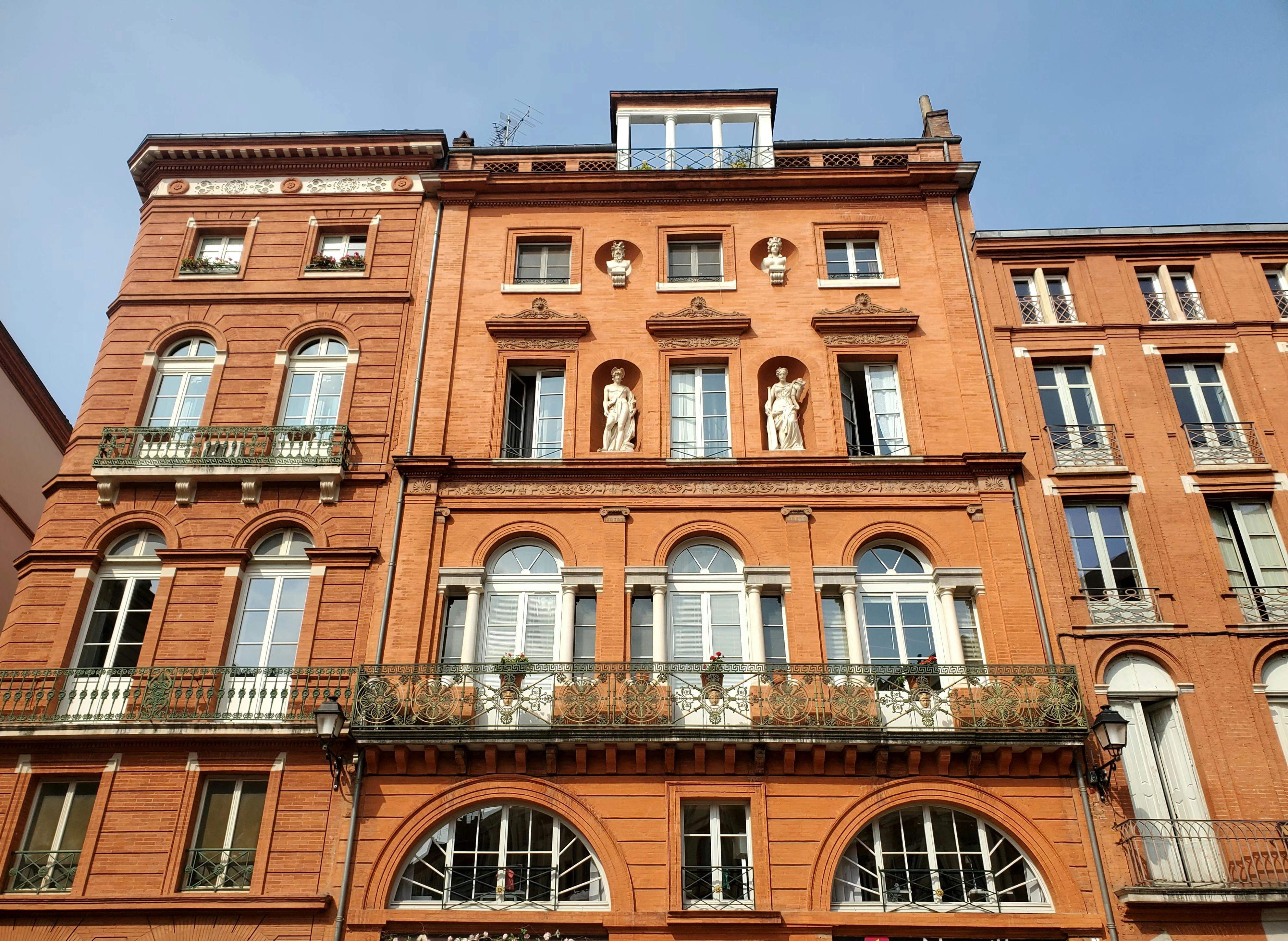 facade of brown concrete building