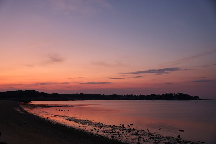 Scenic View Of The Dawn In The Beach