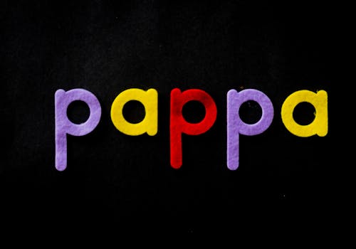 Black Background With Pappa Text Overlay