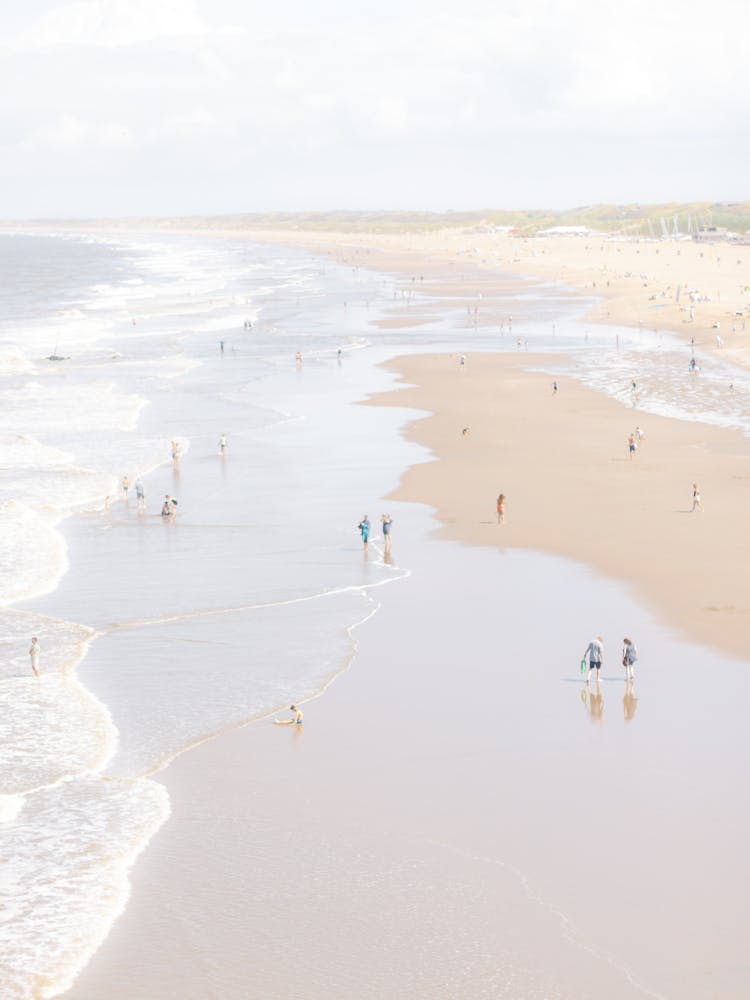 Aerial Photography Of People On The Beach