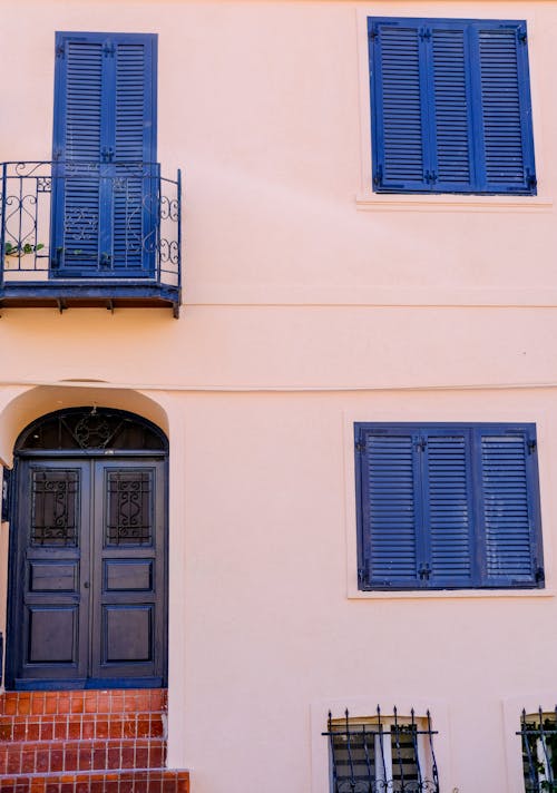 Shutters on Windows of Building