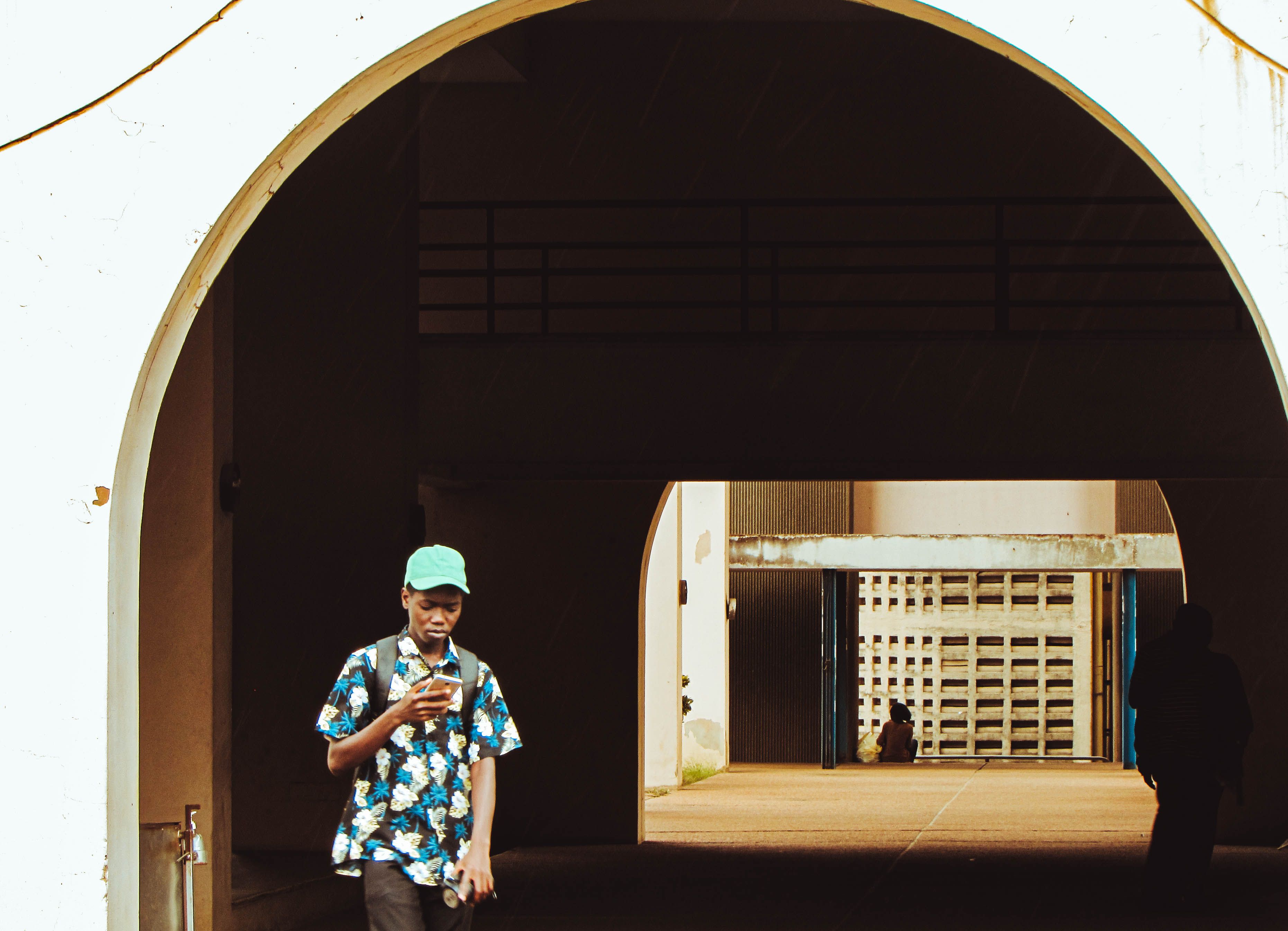 Vibrant tropical print shirt