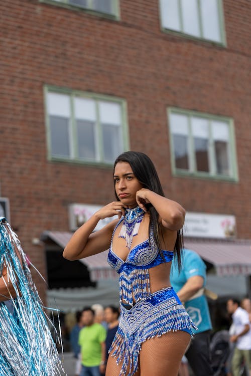 A Woman in a Costume for the Street Parade