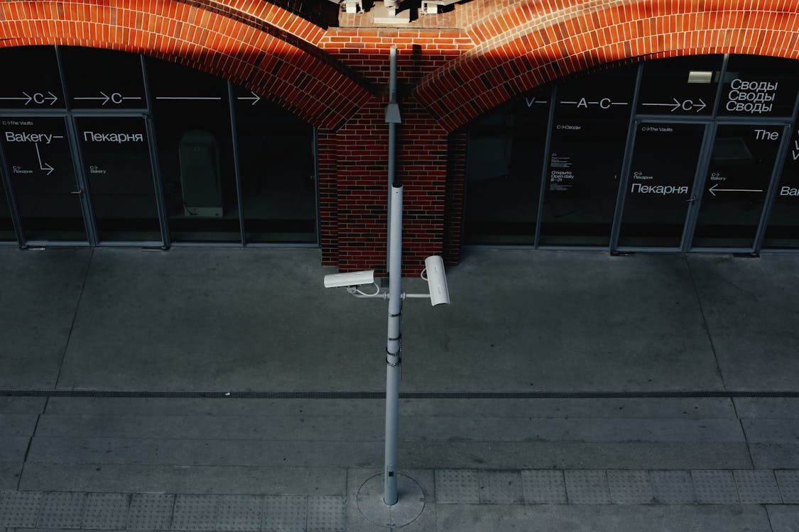 post-with-security-cameras