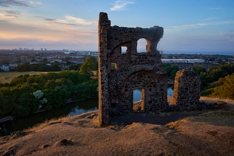 The St Anthony's Chapel Ruins In Scotland