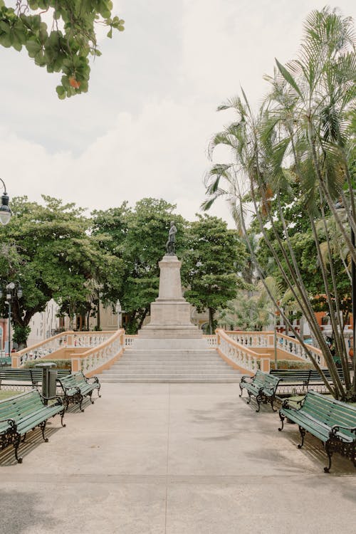 A Monument Surrounded by Green Trees