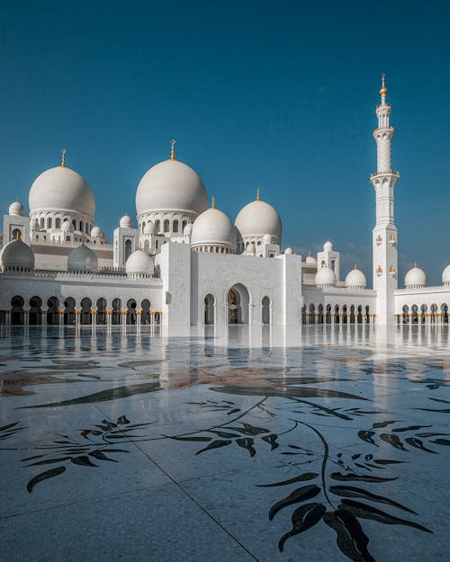 Foto profissional grátis de a grande mesquita, abu dhabi, arquitetura