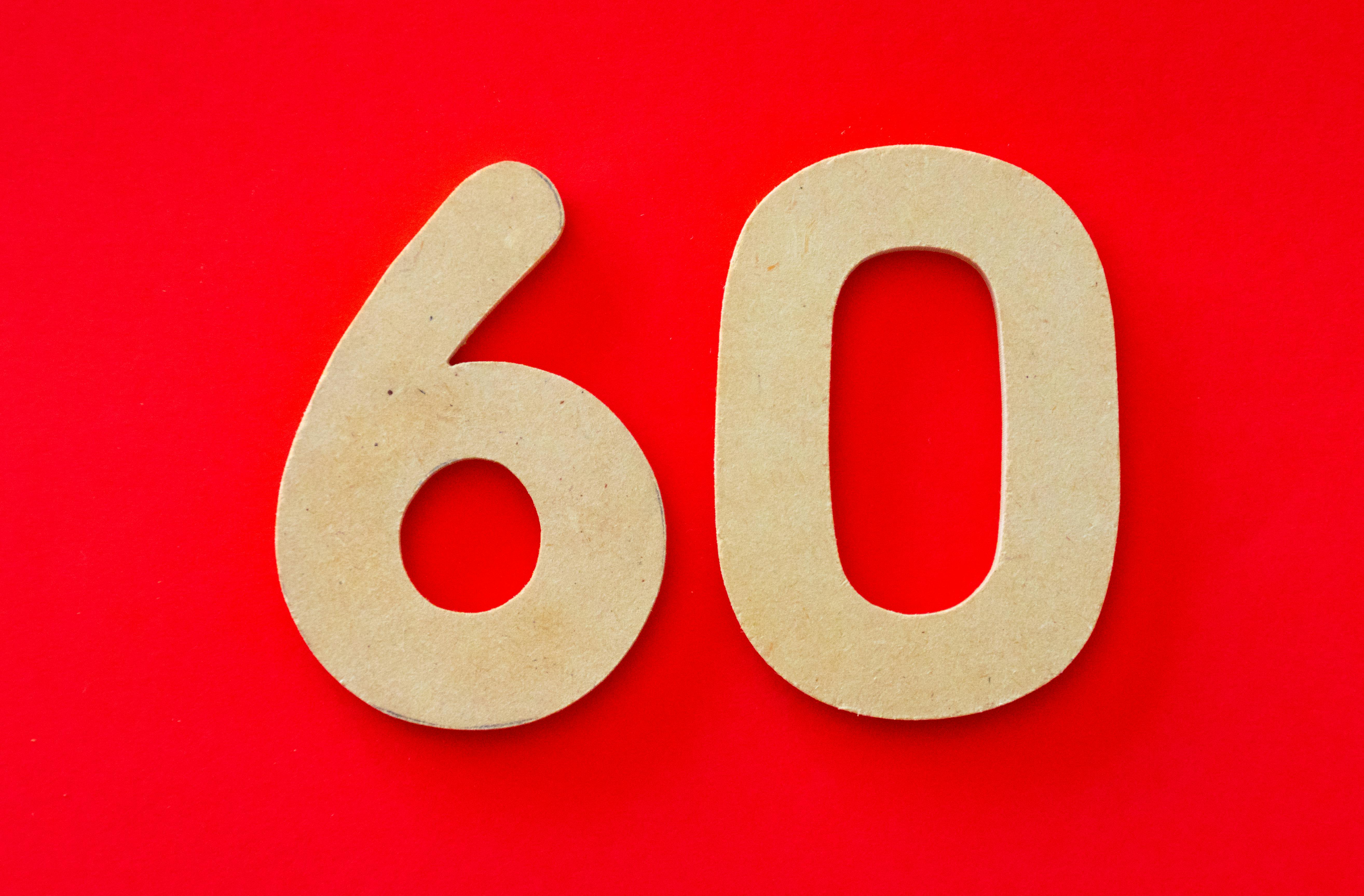 60 Number Free Stock Photo