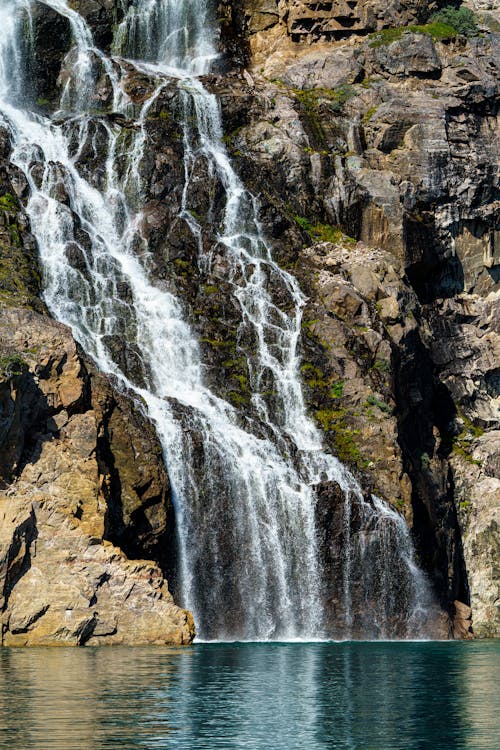 Cascade of Water Falling on a Stream