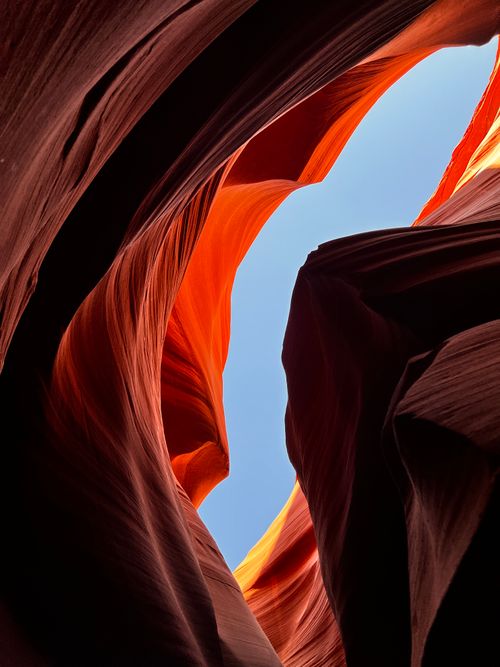 Free Breathtaking view of colorful rock formations in Antelope Canyon, LeChee, Arizona. Stock Photo