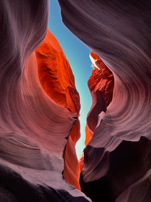 Natural Rock Formation Under Blue Sky