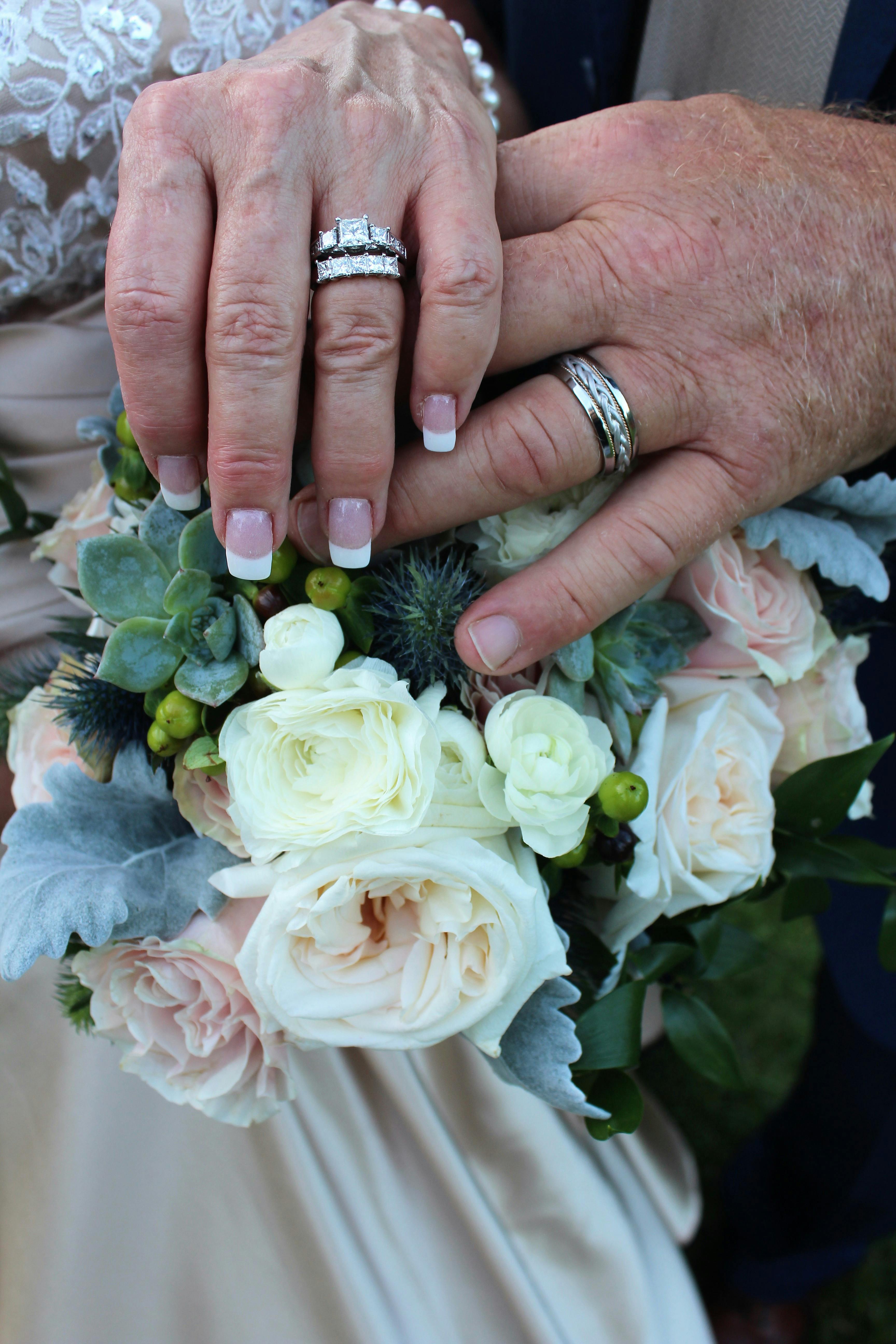 Free stock photo of beautiful flowers, wedding bands, wedding bouquet