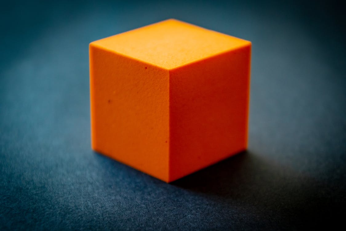 Free Orange Cube Stock Photo