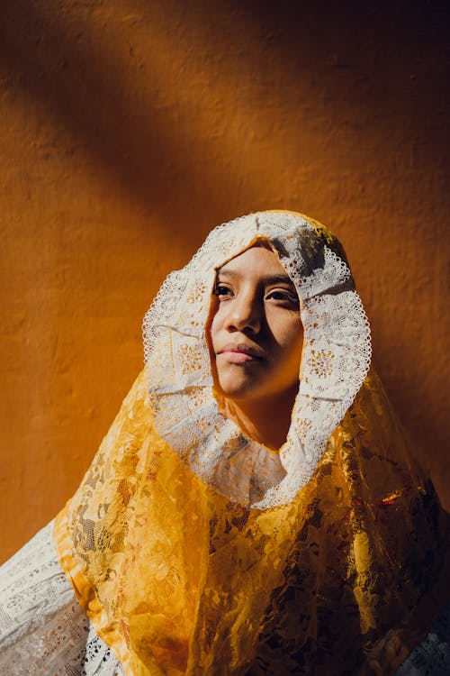 Woman Wearing Traditional Mexican Clothing