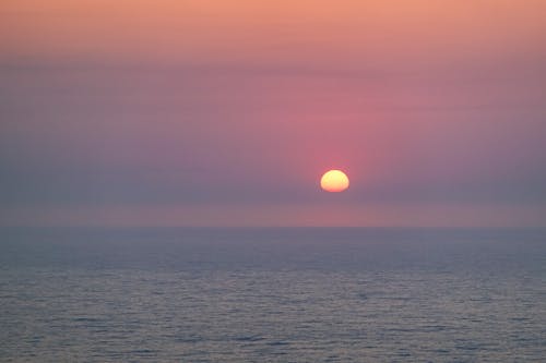Scenic View of the Sunset in the Sea