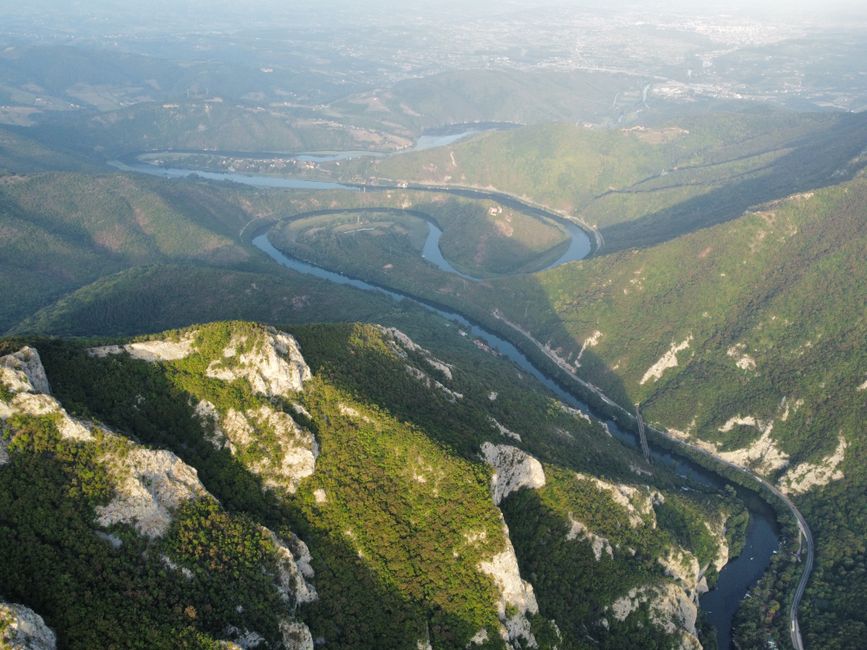 Stunning meanders of Uvac Canyon in Western Serbia from a viewpoint