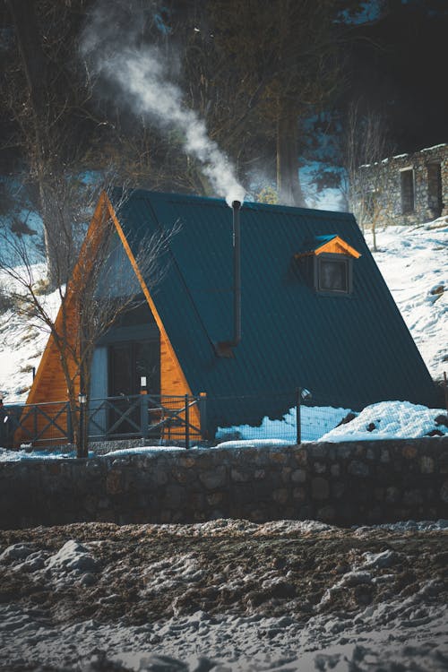 Triangle Shaped House in the Mountain