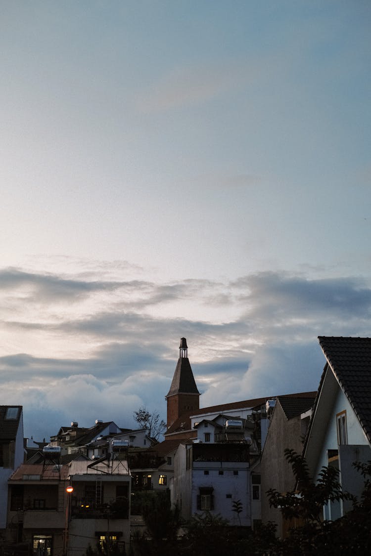 Urban Skyline At Sunset