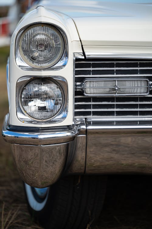 Headlights of Classic Car