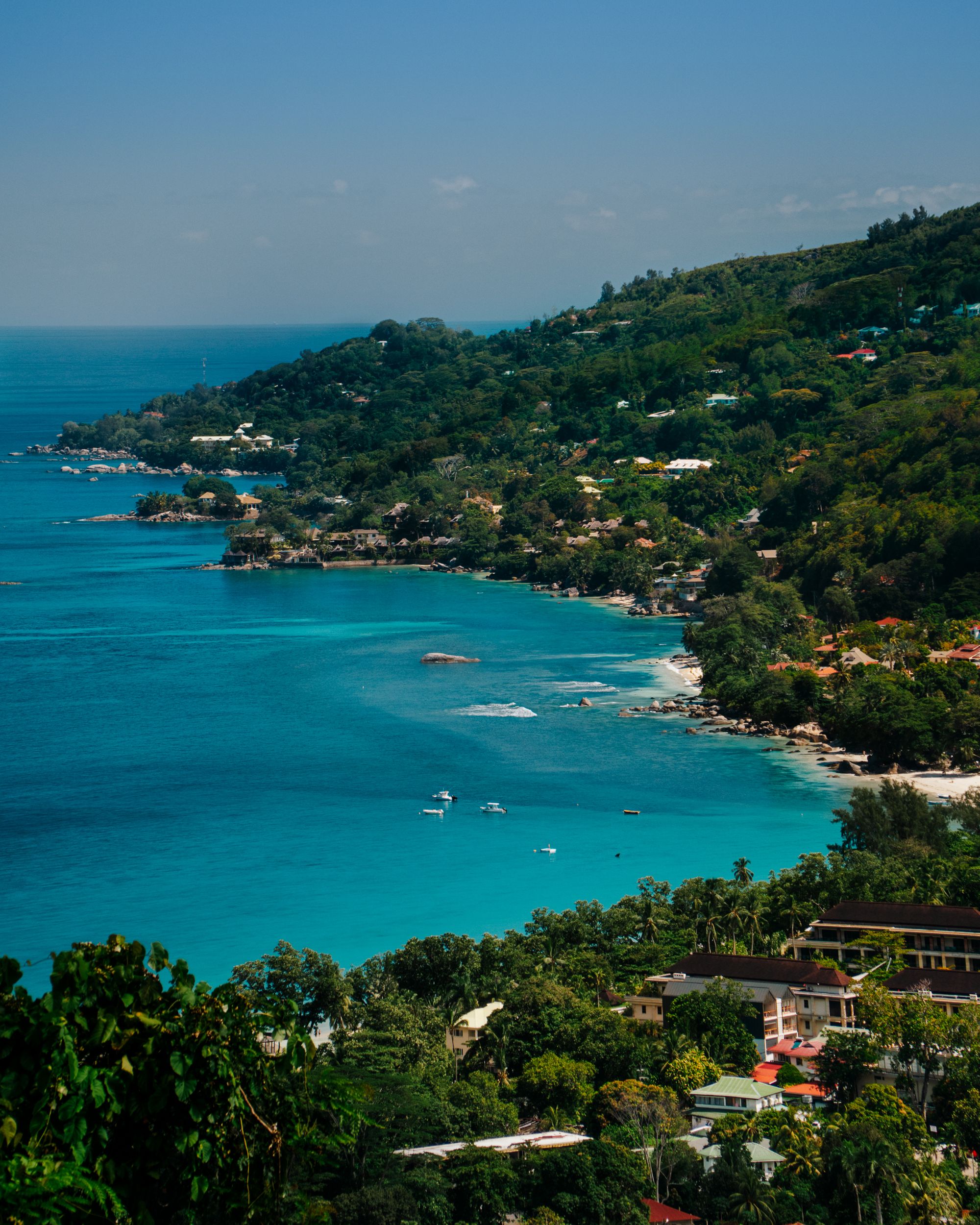 Mahé Island coastline, Seychelles
