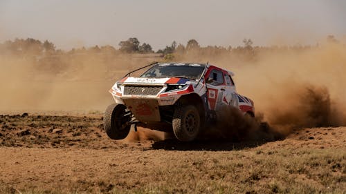 Off Road Vehicle on Dirt Road