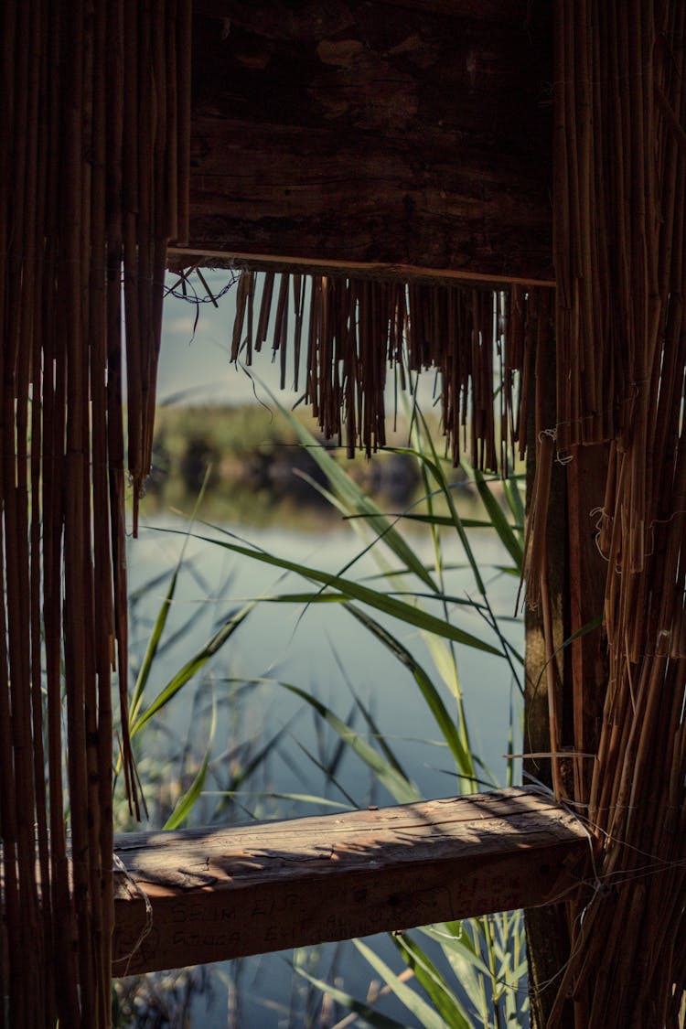 Abandoned Wooden House With A Broken Window