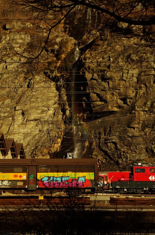 Imagine de stoc gratuită din Elveția, fundal de munte, graffiti