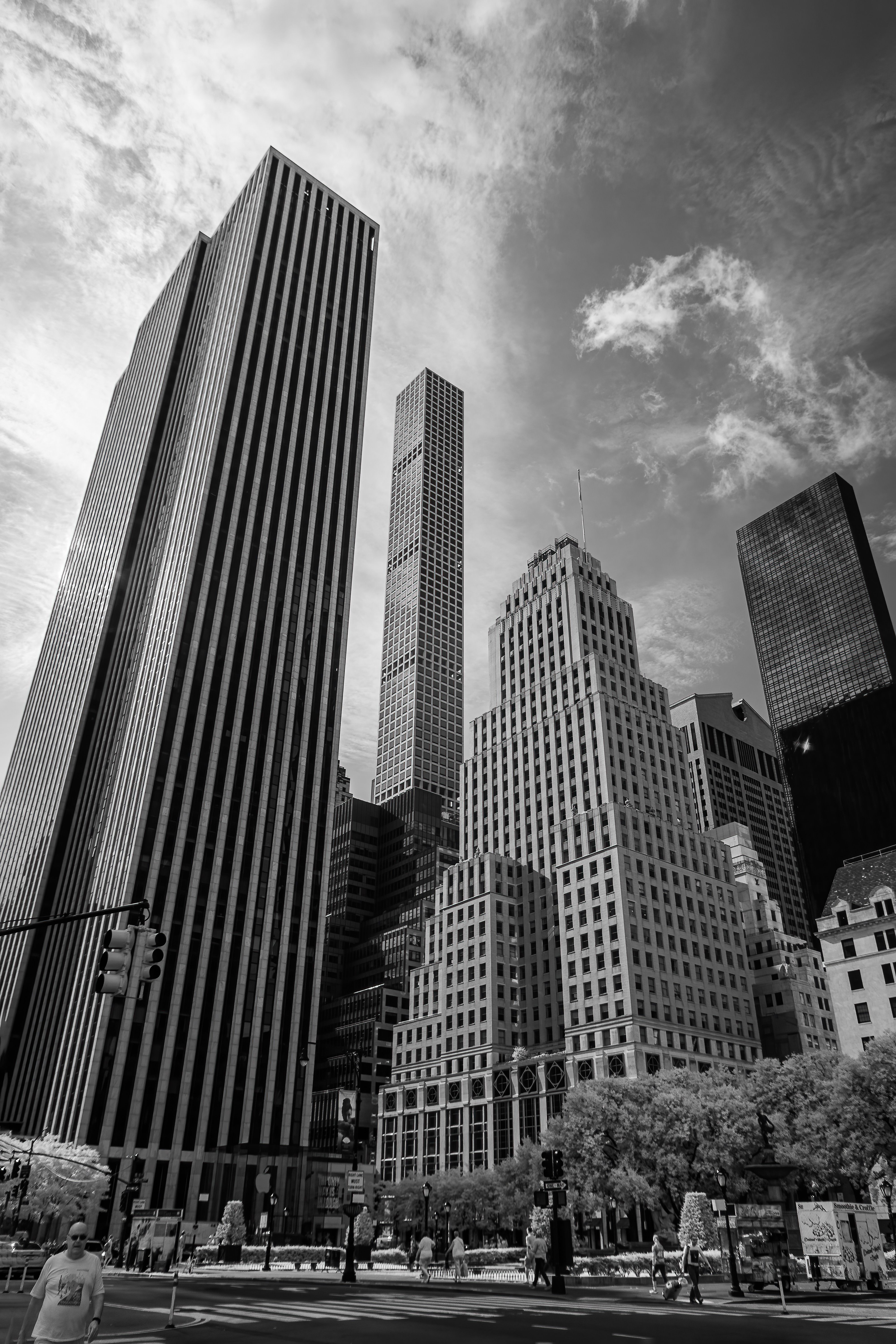 Grayscale Photo of High Rise Buildings · Free Stock Photo