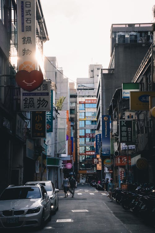 Stores and Signages in an Alley 