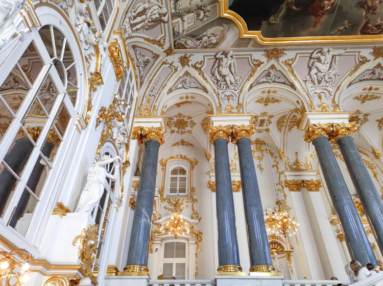 Low Angle Shot Of Ceiling Of Winter Palace