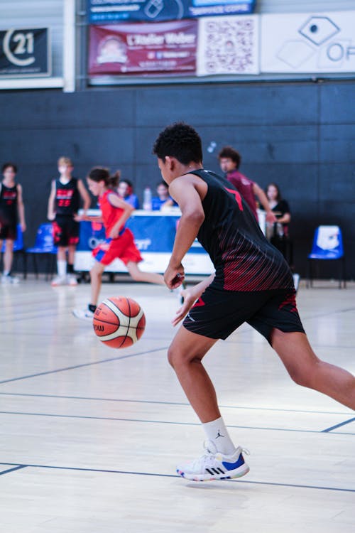 A Boy Playing Basketball