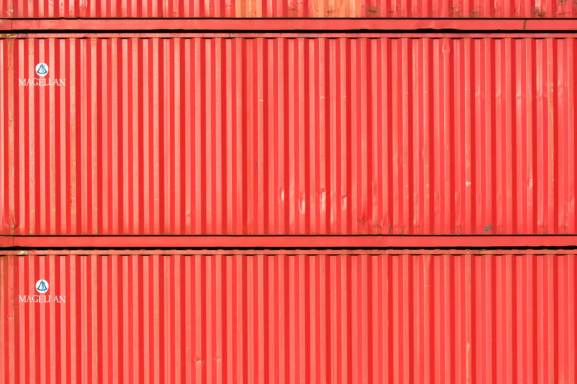 plain unused shipping container exterior