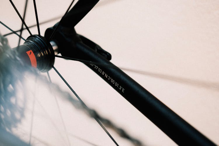 Close-up Photo Of A Bicycle Wheel 